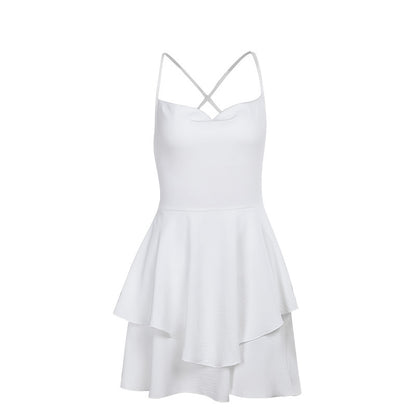 White Spaghetti Strap Mini Dress