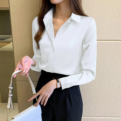 Chiffon Silky Satin Blouse