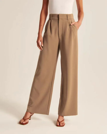 Slimming High-Waist Trousers