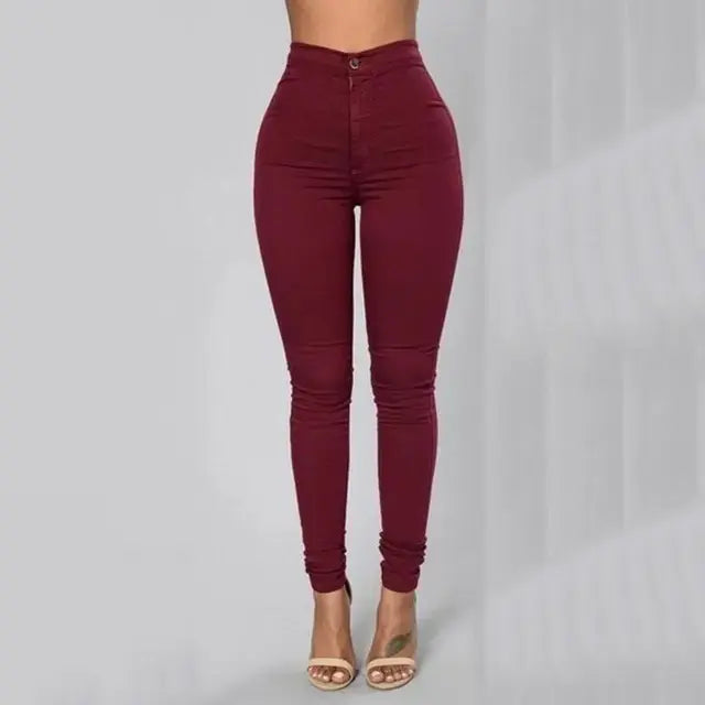 High Waist Solid Jeggings