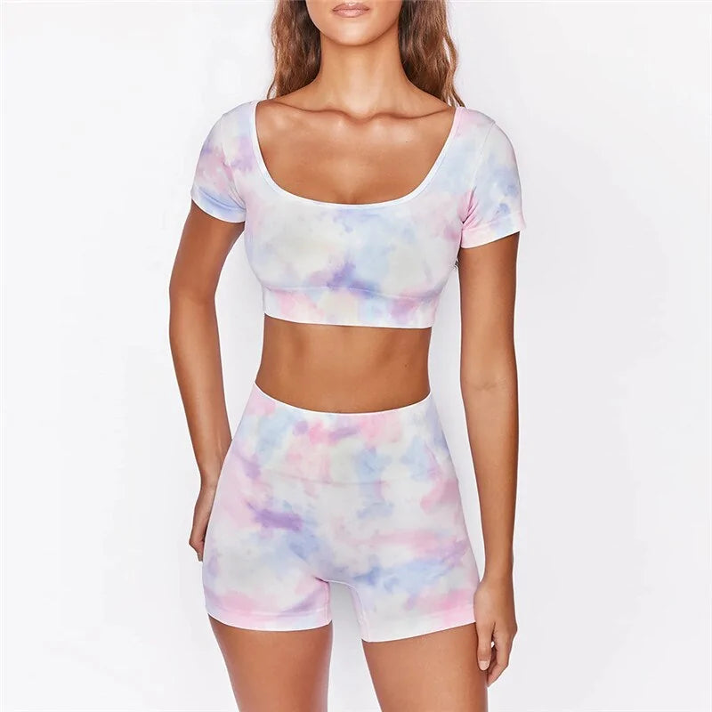 Pastel Tie Dye Women's Yoga Set