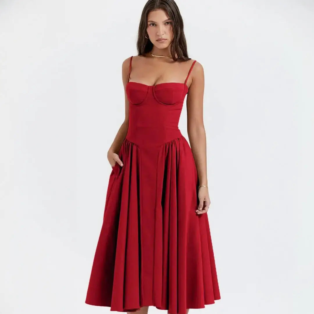 Slimming Corset Midi Dress