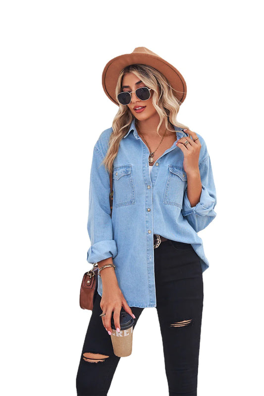 Denim Cardigan Shirt