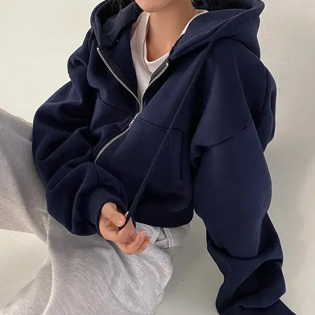 Oversize Zip Up Hoodie