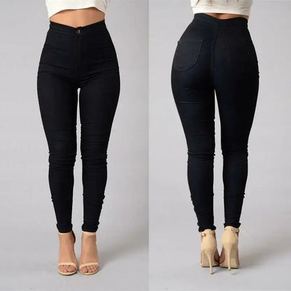 High Waist Solid Jeggings