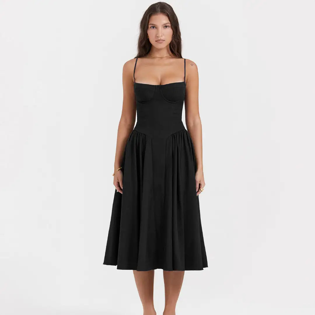 Slimming Corset Midi Dress