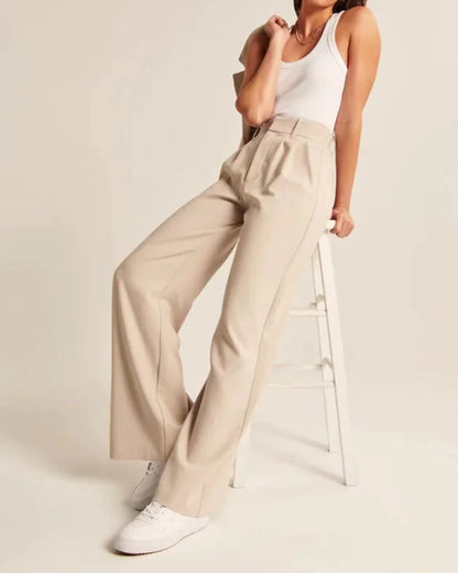 Slimming High-Waist Trousers