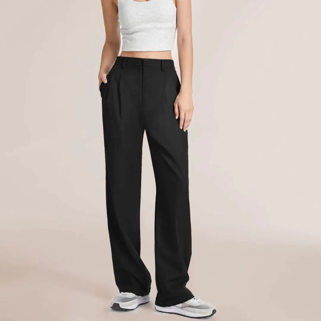 Slimming High-Waist Trousers